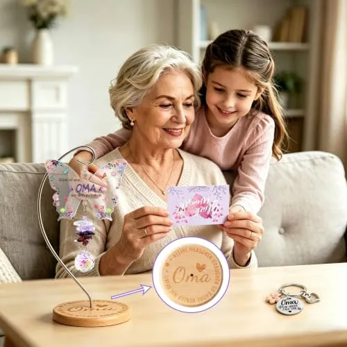Kristall-Sonnenfänger mit Schmetterling für Oma – Bild 3