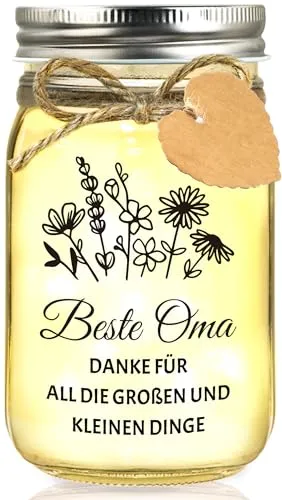 LED-Flaschenlicht mit Spruch – Geschenk für Oma – Bild 2