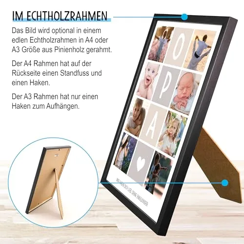 Personalisiertes Fotobild für Opa mit 8 Fotos und Text – Bild 3