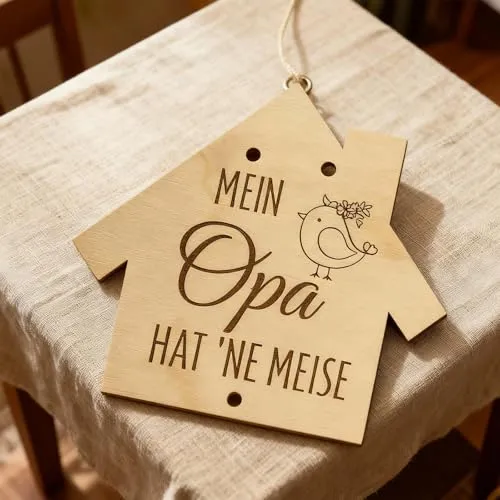 Meisenknödelhalter aus Holz – Gartengeschenk für Opa – Bild 3