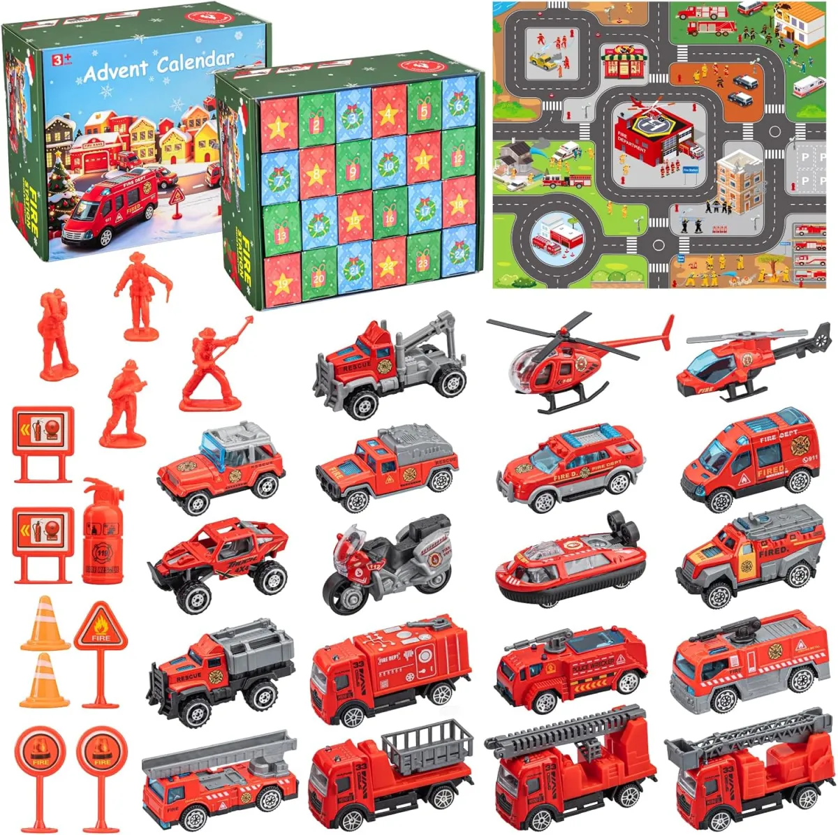 Feuerwehr-Adventskalender für Kinder ab 3 Jahren