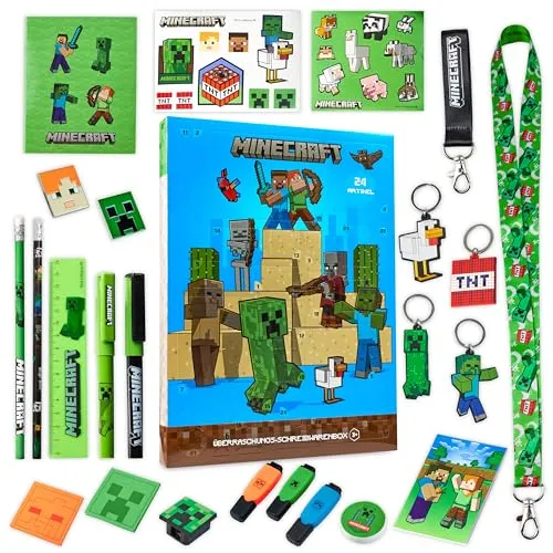 Minecraft-Adventskalender mit Schreibwaren für Kinder – Bild 2