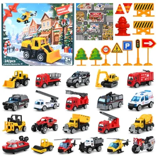 Fahrzeug-Adventskalender für Jungen ab 3 Jahren – Bild 2