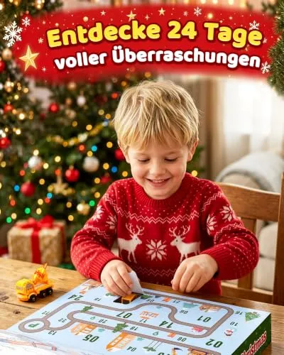 Baufahrzeug-Adventskalender für Kinder ab 3 Jahren – Bild 3