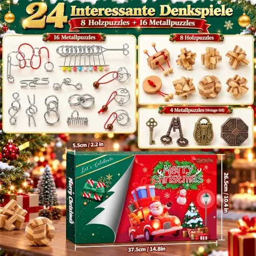 Rätsel-Adventskalender mit 24 Knobelspielen für Tüftler – Bild 3