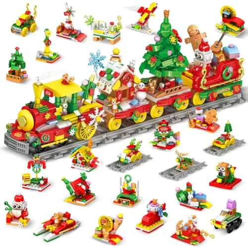 Bausteine-Adventskalender mit Zug für Kinder ab 6 – Bild 2