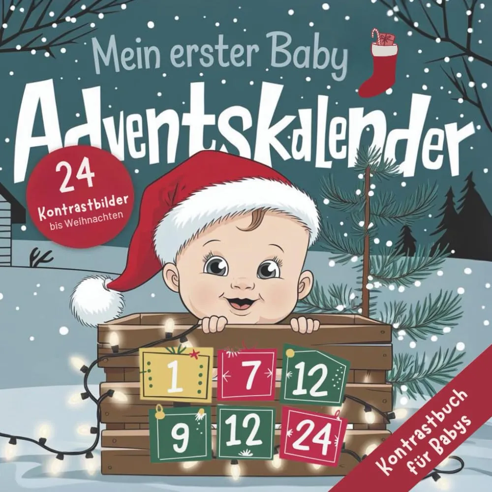 Baby-Adventskalender mit Kontrastbildern – für die Kleinsten