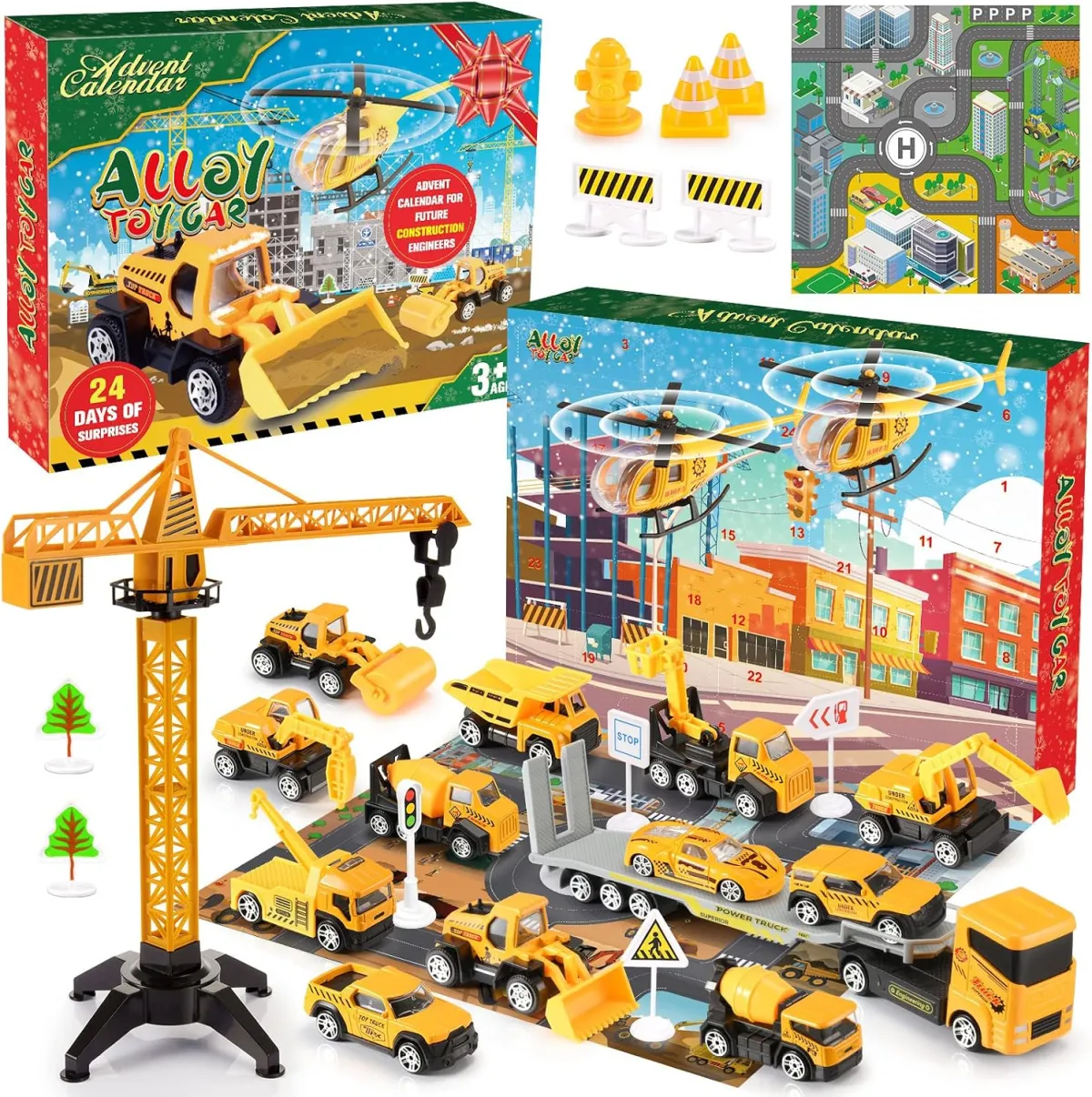 Baustellen-Adventskalender für Jungen von 1 bis 6 Jahren