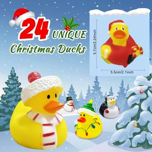 Enten-Adventskalender mit 24 Quietscheenten für Kinder – Bild 3