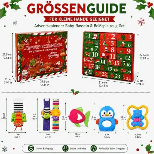 Baby-Adventskalender mit 24 Rasseln und Beißringen – Bild 3