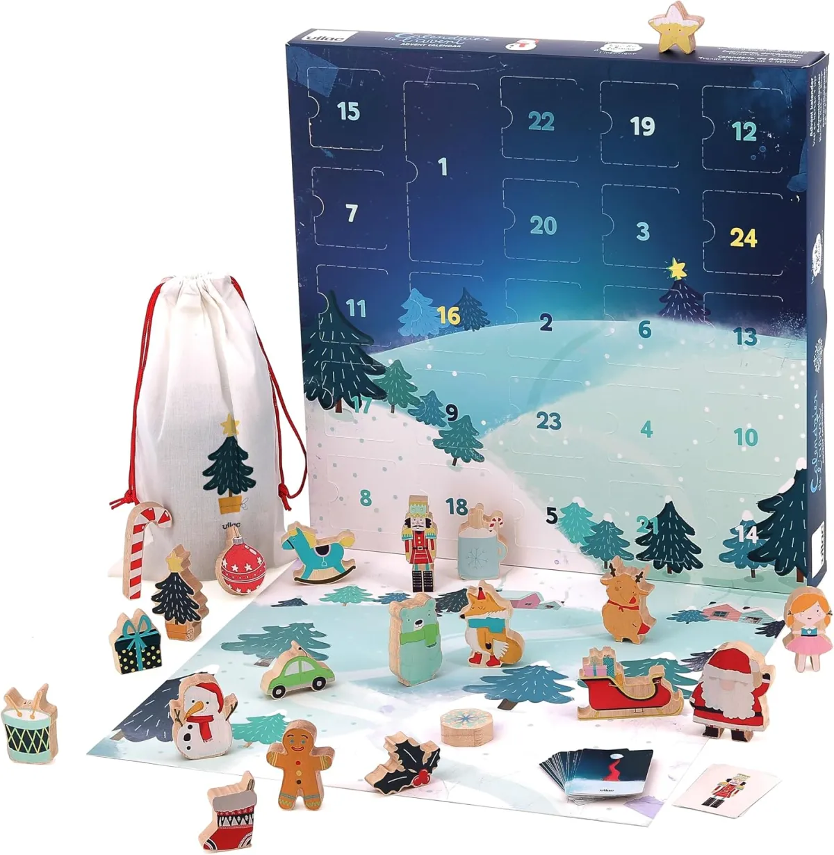 Tast-Adventskalender aus Holz für Kinder ab 2 Jahren