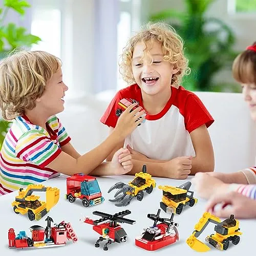 Bausteine-Adventskalender mit LKW und Feuerwehr für Kinder – Bild 3