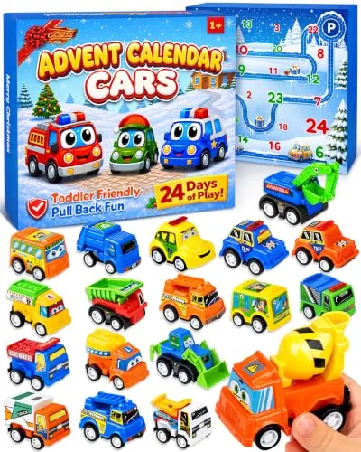 Auto-Adventskalender für Kleinkinder mit Spielmatte – Bild 2