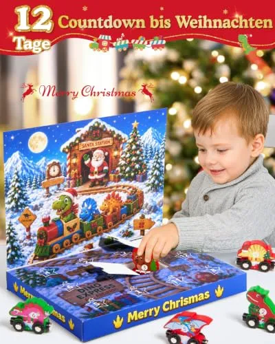 Holzeisenbahn-Adventskalender für Kinder mit Magnetzug – Bild 3