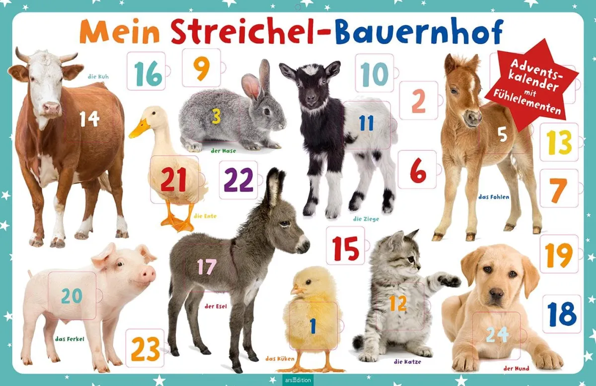 Streichel-Bauernhof Adventskalender für Babys und Kleinkinder