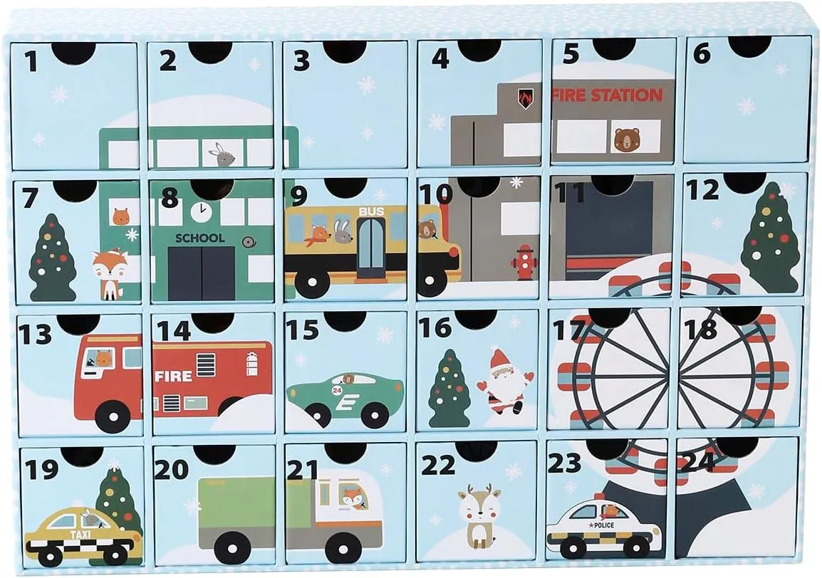 Holzspielzeug-Adventskalender für Kleinkinder ab 12 Monaten