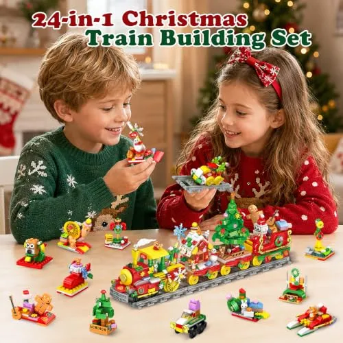 Bausteine-Adventskalender mit Zug für Kinder ab 6 – Bild 3
