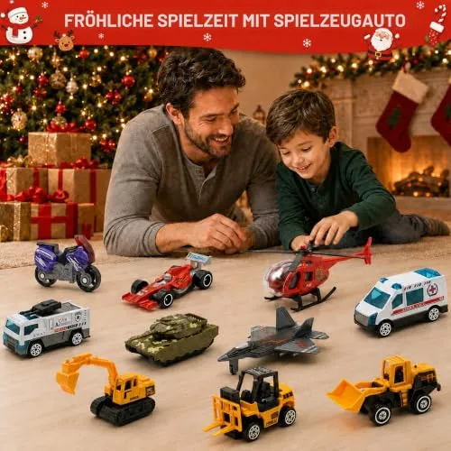 Adventskalender mit 24 Spielzeugautos für Kinder – Bild 3