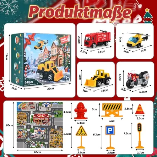 Fahrzeug-Adventskalender für Jungen ab 3 Jahren – Bild 3