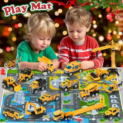 Adventskalender mit Baufahrzeugen für Kinder ab 3 – Bild 3