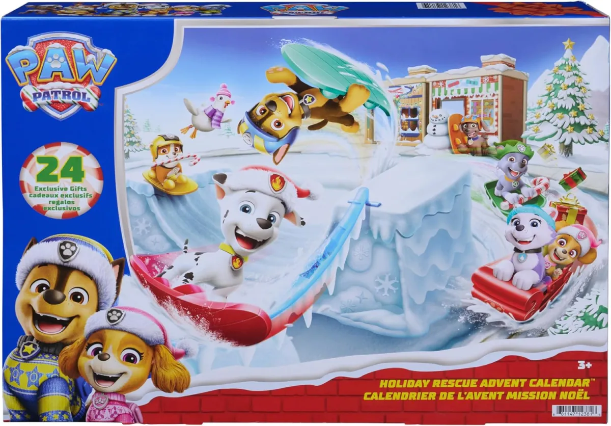 PAW Patrol Adventskalender 2026 mit Figuren und Schlitten