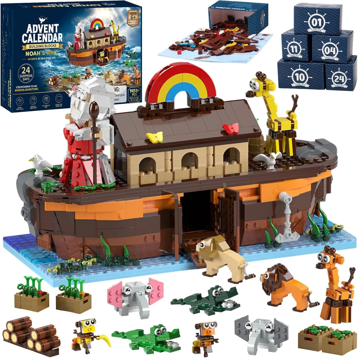 Arche-Noah-Adventskalender zum Bauen für Kinder ab 6