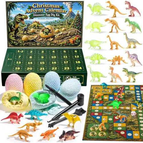Dino-Adventskalender für Kinder zum Ausgraben und Spielen – Bild 2