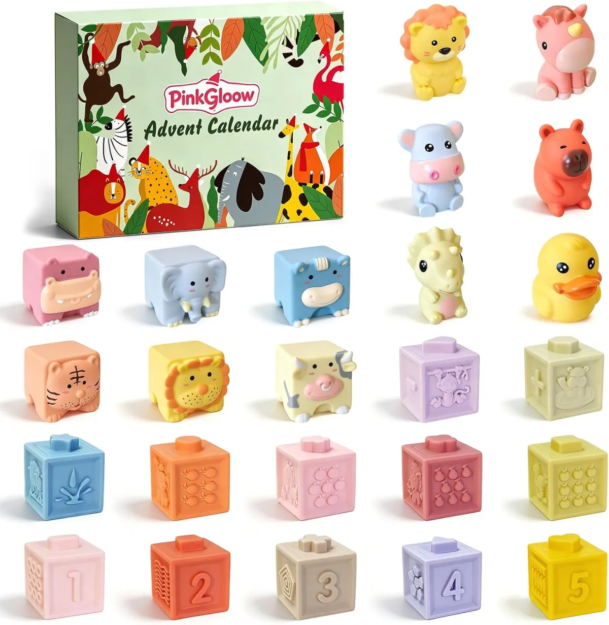 Baby-Adventskalender mit Stapelbausteinen ab 3 Monaten