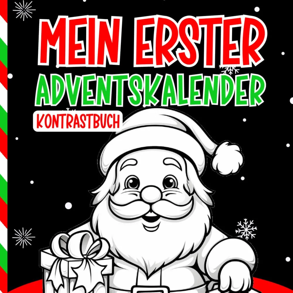 Kontrastbuch-Adventskalender für Babys im ersten Jahr