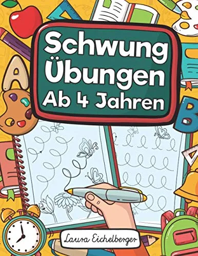 Schwungübungsheft für Kinder ab 4 – Vorschul-Geschenk – Bild 2