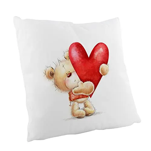 Zierkissen mit Herz und Bärchen – Geschenk für Kinder – Bild 2