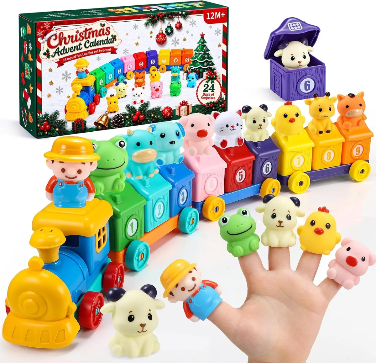Bauernhof-Zug Adventskalender für Kinder von 1–3 Jahren