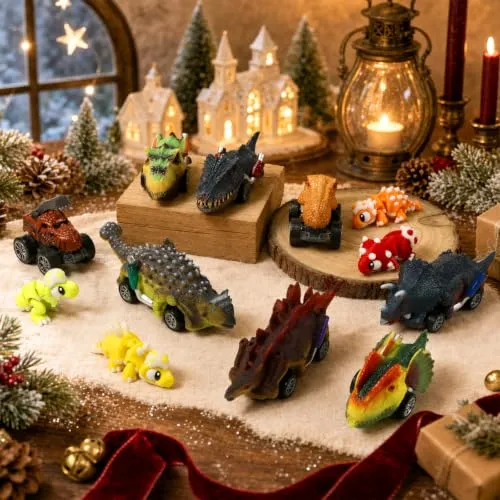 Dino- und Auto-Adventskalender für Jungen ab 3 Jahren – Bild 3