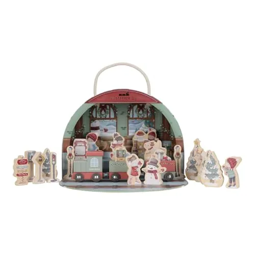 Holz-Adventskalender Weihnachtsbahnhof für Kleinkinder – Bild 2
