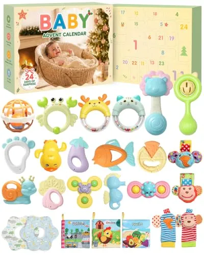 Baby-Adventskalender mit 24 Spielzeugen zur ersten Weihnacht – Bild 2