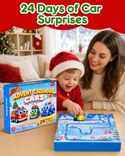 Auto-Adventskalender für Kleinkinder mit Spielmatte – Bild 3