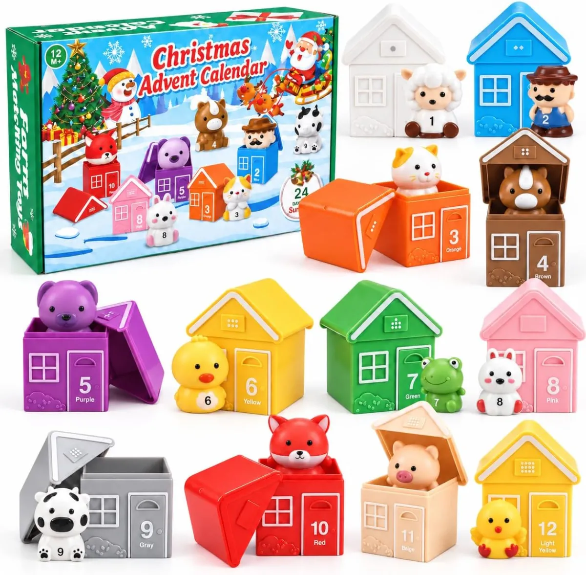 Bauernhof-Adventskalender für Kleinkinder von 1–3 Jahren