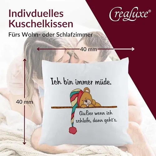 Zierkissen mit Herz und Bärchen – Geschenk für Kinder – Bild 3