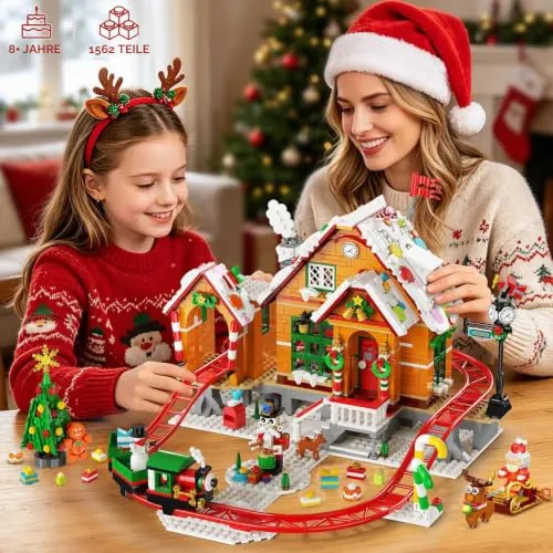 Bau-Adventskalender mit Lebkuchenhaus und Weihnachtszug – Bild 3