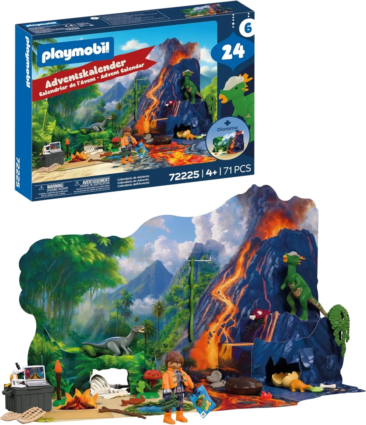 Dino-Adventskalender für Kinder ab 4 – Expedition im Urwald