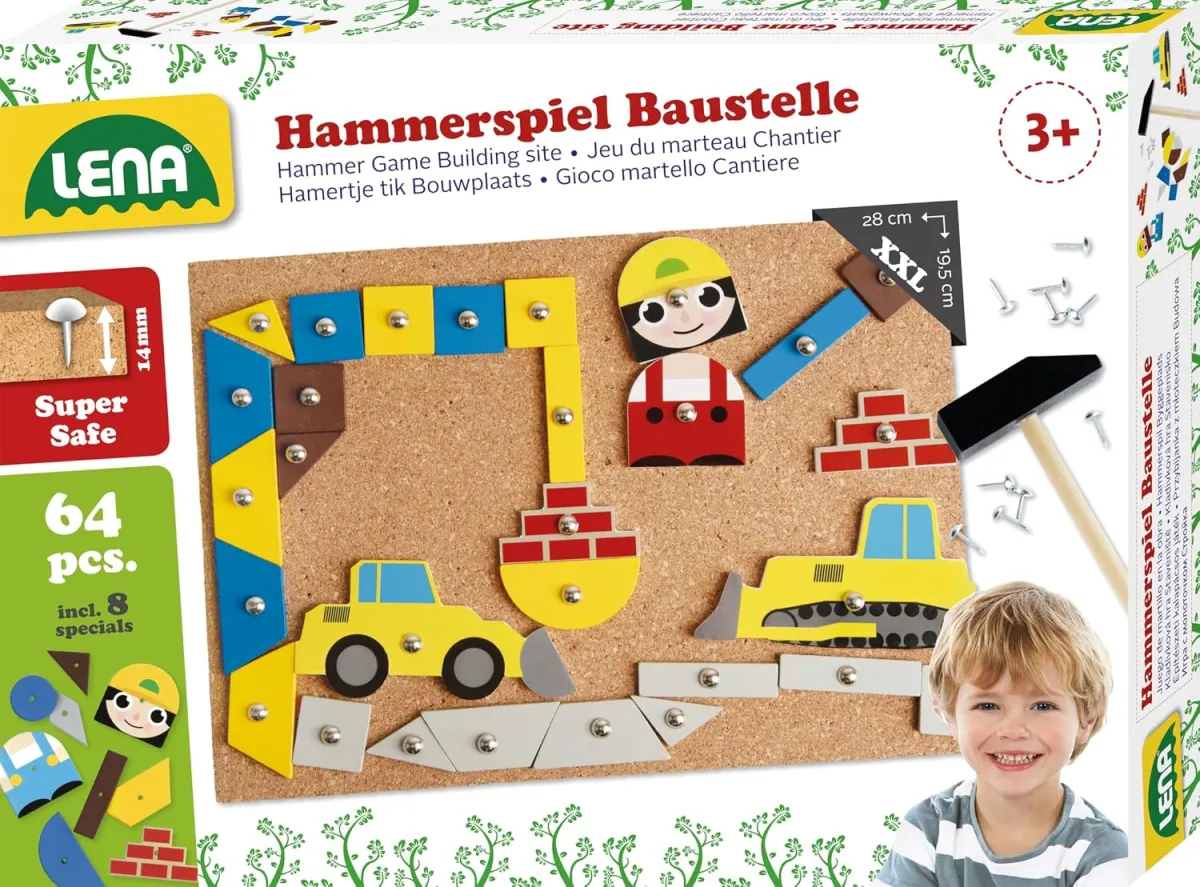 Hammerspiel mit Baustellen-Motiven für Kinder ab 3