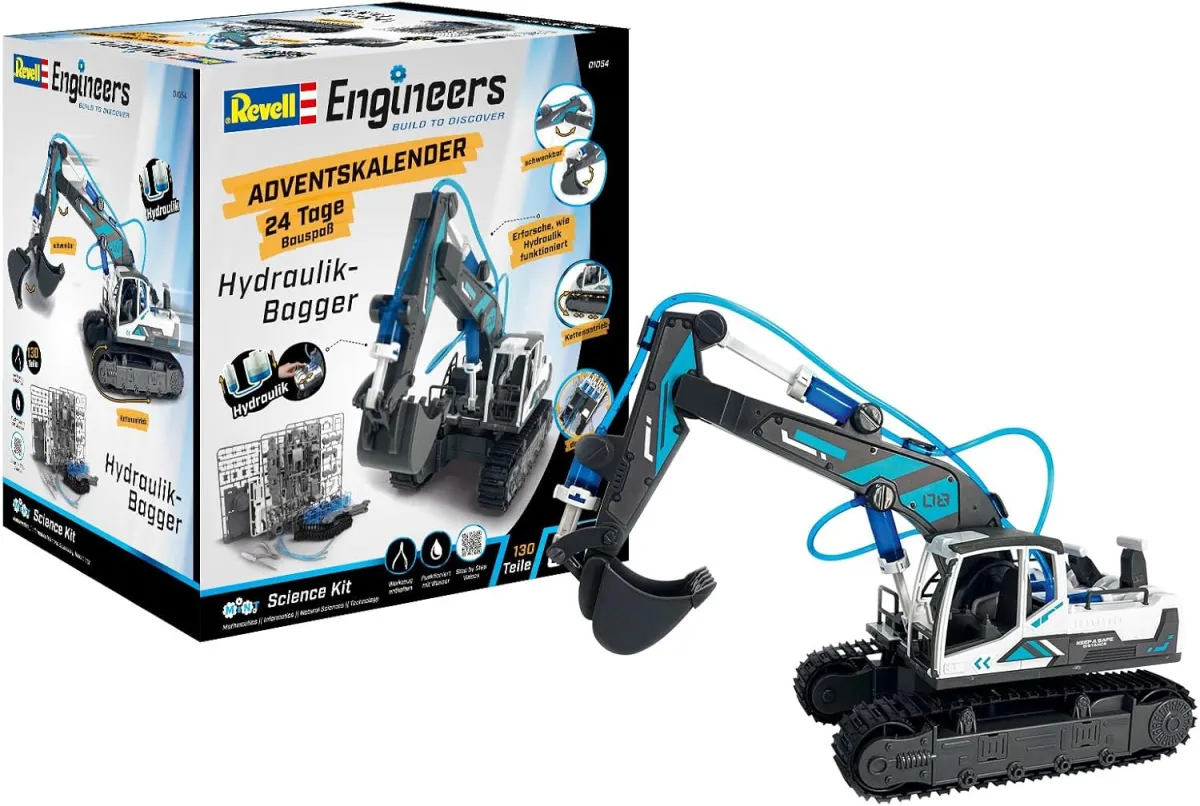 Bagger-Adventskalender zum Bauen – für Technikfans