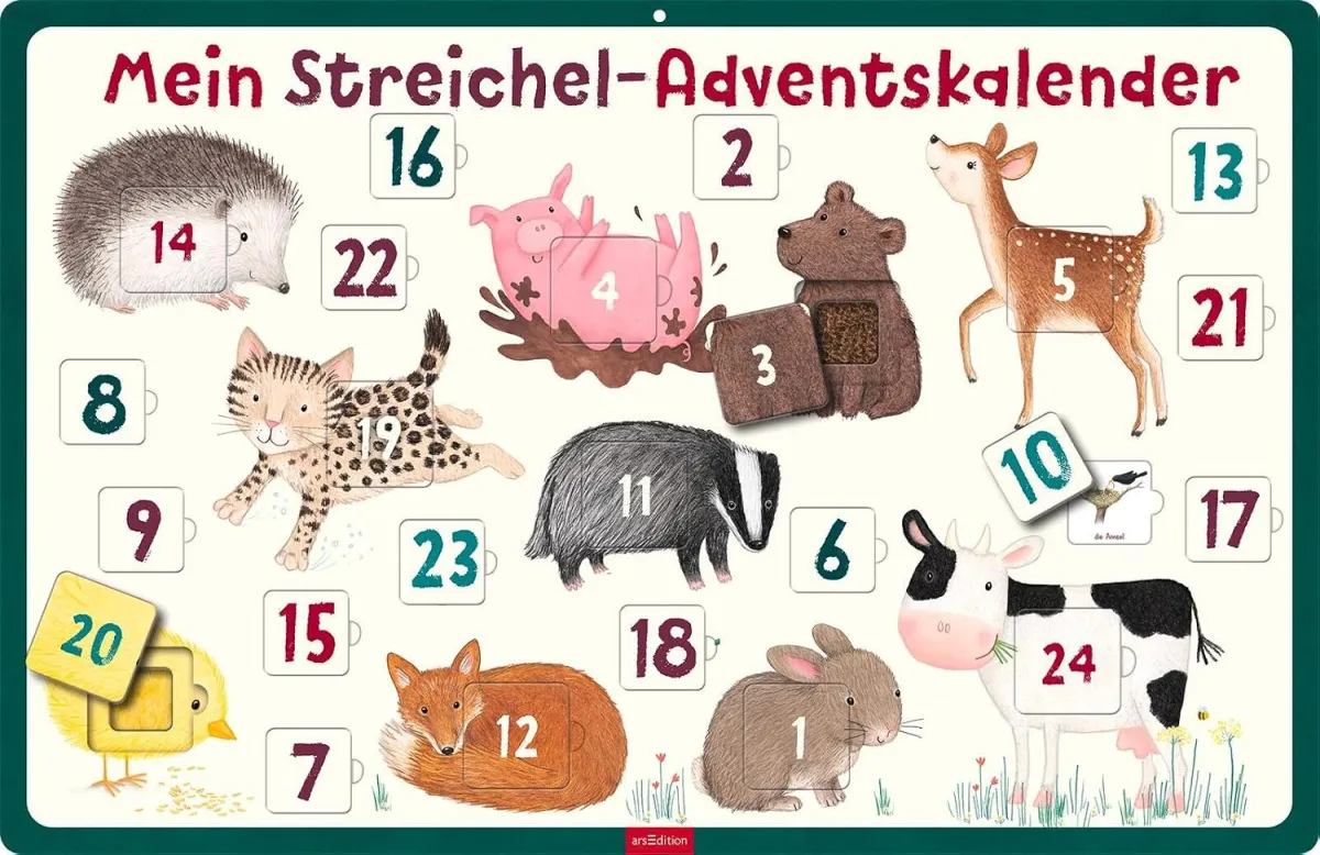 Streichel-Adventskalender für Babys und Kleinkinder