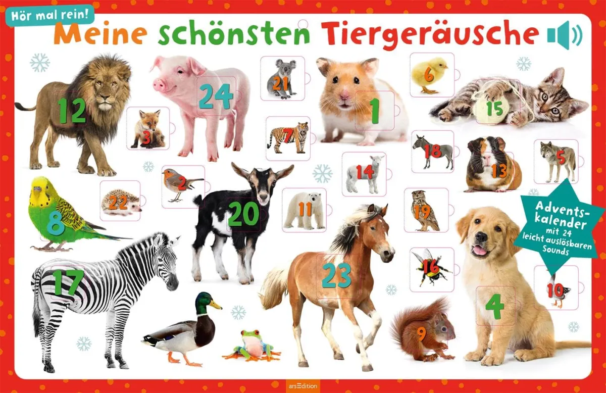 Tierstimmen-Adventskalender für Babys und Kleinkinder