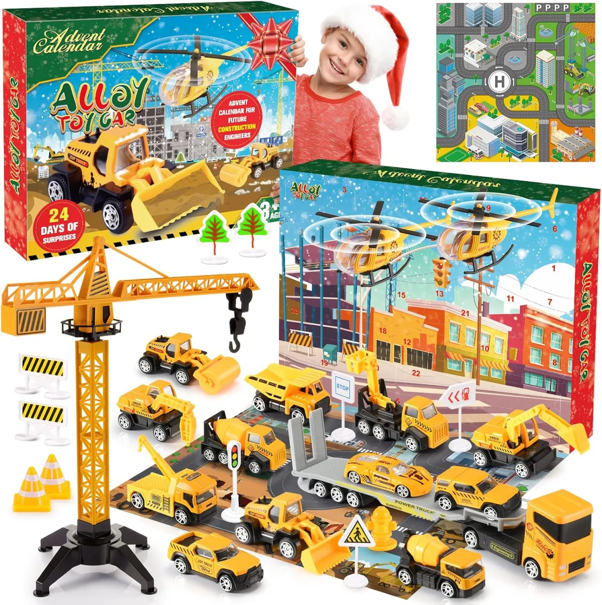 Baustellen-Adventskalender für Kinder von 3 bis 6 Jahren