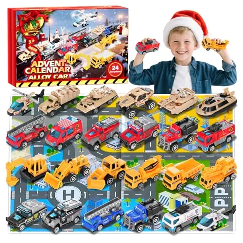 Auto-Adventskalender für Kinder ab 3 mit Spielmatte – Bild 2