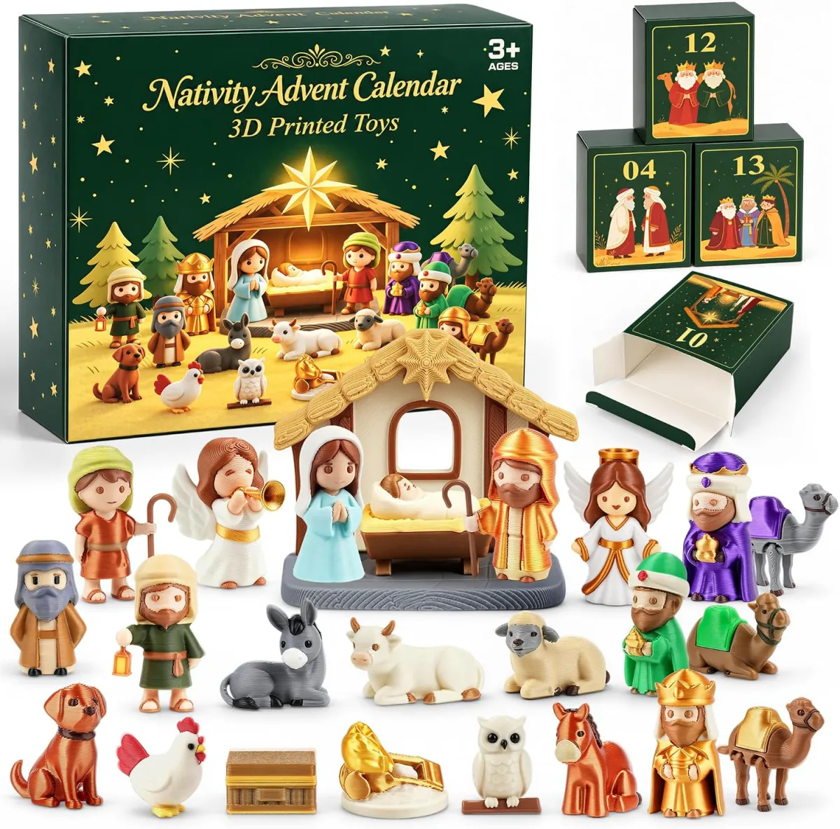 Krippenfiguren-Adventskalender für Kinder ab 3 Jahren