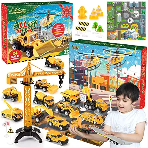 Auto-Adventskalender für Kinder – Baustellenfahrzeuge – Bild 2