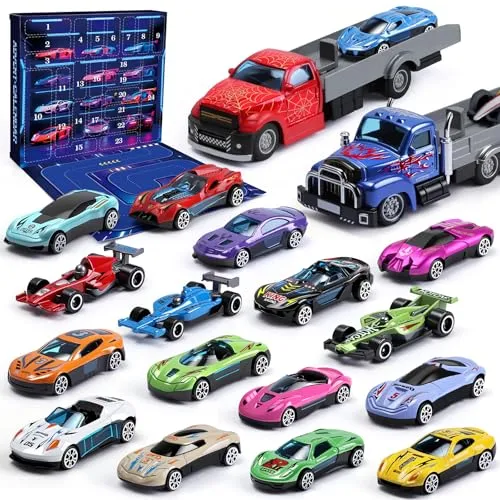 Adventskalender mit 24 Spielfahrzeugen für kleine Autofans – Bild 2