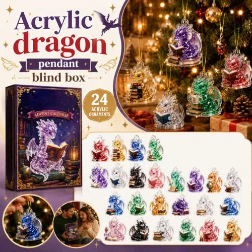 Drachen-Adventskalender mit 24 Mini-Ornamenten für Kinder – Bild 3